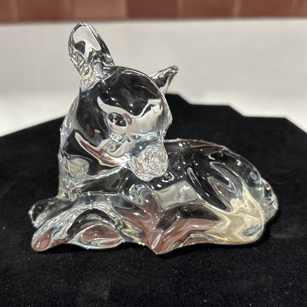 Princess House Pets DEER FAWN Figurine 24% Lead Crystal Vintage Made in Germany